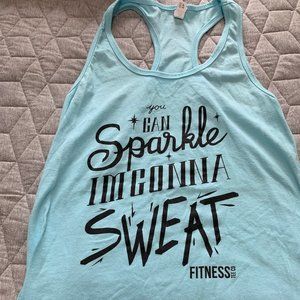 Light Blue **Sparkle Not Sweat** Tank - Size M